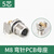 团之圆 M8航空插头插座90度焊板式PCB防水连接器 M8-5芯母座（弯针）