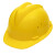 LISM国标工地安全帽透气男建筑施工加厚玻璃钢领导工人头盔 圆顶玻W 黄色