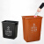 科力邦（Kelibang) 户外垃圾桶 大号40L干湿分类垃圾桶市政环卫商用垃圾桶无盖 棕色 KB1045 湿垃圾