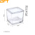 贝傅特 玻璃染色缸 多种规格尺寸装载玻片染色架立式卧式圆方形  30片方缸1个 