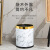急先锋 垃圾桶厨房厕所卫生间轻奢简约 垃圾桶 10L-银圈-浅棕竹节麻布纹