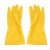 者也 5双加厚加长牛筋乳胶手套防水耐用厨房清洁洗碗工业橡胶劳保手套  M中号男女通用