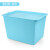 塑料收纳箱有盖整理箱桌面储物箱玩具杂物内衣物品品收纳盒定制 蓝色 带盖 中号41*27.5*14cm
