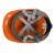 代尔塔 (DELTAPLUS）102106 安全帽 ABS工地防砸防撞男女安全帽 橙色
