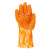 劳保佳 工业止滑手套 止滑浸塑手套 耐油耐酸碱手套 防滑劳保手套 橙色颗粒止滑型 10 双装