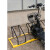 康迪普 卡位式自行车停车架立式插入型摆放架防盗地锁 2米一体卡位电动车黄