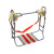 绞线滑椅通信滑板车电信施工滑车高空光缆挂线车水泥杆电 红色 400型12-15米杆