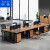 中伟办公家具职员桌办公桌组合现代简约屏风卡座员工位电脑桌椅王字型六人位【含柜椅】ZWPF-206