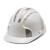 胜丽安全帽工地ABS国标五筋透气反光头盔免费印字W500AF 白色 1顶
