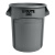 乐柏美Rubbermaid垃圾桶大号商用厨房塑料庭院带盖带轮大容量 灰色38L桶盖