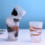 丰陶张生 创意动物猫脚玻璃杯 日式磨砂猫爪玻璃杯子茶杯个人杯主人杯 虎斑猫脚杯（300毫升） 300ml