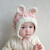 贝娜茜婴儿帽子秋冬款男宝宝女手工可爱护耳针织毛线帽保暖童帽冬季 MX858-粉色 6个月-2岁（44-50CM）
