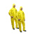 雷克兰/Lakeland ChemMAX4凯麦斯4 标准带帽连体防化服 XL码 黄色 1件装 CT4SY428 企业定制