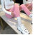 OXRP鲨鱼裤薄款白色皮打底女春夏季九分瑜伽高腰收腹弹力彩色外穿 粉红色 S 75-98