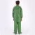 军佑 PVC牛筋加厚雨衣雨裤分体套装非一次性雨衣采茶工地劳保防雨 3J绿色 均码 