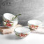 佳佰 美式淡雅碎花系列家用米饭碗汤碗甜品碗 4.5寸陶瓷碗陶瓷餐具 4个装