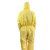 汉盾（HANDUN）HD-BP618 黄色带帽连体式防颗粒物防液体飞溅工业防化服（不含面罩）XXL码
