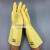三碟耐酸碱工业防护手套31-60cm橡胶白乳胶化工劳保加长加厚手套 45cm加厚款