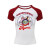 杜赫MAMR 美式棒球文化印花短袖T恤白红撞色半袖打底衫修身上衣 白红 M