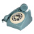 金顺迪1900 复古仿古欧式电话机座机老式古董中式时尚创意家用有线固定电话机 青绿色按键款(插全网通卡)