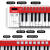 midiplusX8 X6 PRO 半配重MIDI键盘88 61 49键 专业编曲控制器键盘 61键红色X6 PRO半配重 +音箱MI3S（白色）