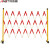 安达通 电力伸缩围栏 可移动施工护栏 折叠围栏交通栅栏变压器护栏 红白高1.2m*长6m