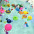 水上漂浮垫充气 火烈鸟水上饮料座托儿童水池漂浮玩具迷你游泳圈A 西瓜红 菠萝 柠蒙3件