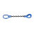 品尔优/PPU 100级单腿链条成套索具（羊角安全钩）UCG1-08 载重2.5T 蓝色 UCG1-08-8m 15 