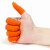 手指套防护劳保一次性护指静电无尘橡乳胶防滑耐磨美容美甲指头套 橙色防滑手指套50只(大码)
