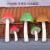 仿真蘑菇模型过家家PU蔬菜道具早教教具玩具平菇摆设装饰拍摄布景 玫红色 PVC橙盖鹅膏菌