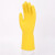 橡胶手套乳胶手套家务手套洗碗手套黄色大号胶皮橡胶牛筋不漏耐油清洁刷碗 牛牌乳胶手套1双价 M