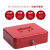 德威狮 锁具箱 金属密码箱手提钱箱铁盒带锁收银箱 单位：个 特大号钥匙款红色 （可放A4纸）