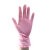 尚和手套（SHOWA）一次性丁腈手套无粉防滑麻指加厚防水耐油实验检查 粉色885/S/100只
