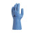 代尔塔201920天然乳胶防化手套防水耐磨隔热水高温防蒸汽耐高温100度防烫手套 蓝色 9.5