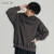 COKEIN潮牌字母印花套头卫衣男士2021秋季新款韩版潮流宽松上衣 白色 S