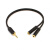 3.5耳机一分二线 情侣分享器音频转接头线耳机分线器1分2 0.75米