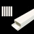 保安捷 PVC明装线槽 加厚方形走线槽 地线槽网线槽电线槽板 不带背胶 100*60mm 1米/根 5根装
