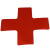 海斯迪克 HKD-4 十字形地贴（十型10片）125×125mm 红色 5S定位地贴