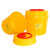 青芯微 黄色加厚医疗利器盒锐器盒筒方形圆形塑料一次性针头盒大号收纳桶 圆形3L