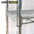 安赛瑞 线网货架 仓储库房货架75.7×35.5×120CM×4层 移动收纳架碳钢镀铬网格展示架 可配轮 26241