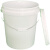 适用于塑料水桶包装打包桶圆形手提储水桶白色空桶油漆涂料桶可开票 18升-带盖（压盖）