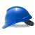 梅思安/MSA V-Gard500豪华型ABS透气孔V型安全帽工地建筑工程防砸防冲击头盔一指键帽衬带下颚带 可定制 蓝色