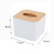 锐明凯竹木盖创意广告纸巾盒塑料抽纸盒酒店桌面餐巾纸盒 来图定制联系客服 纯色