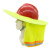 路宁 荧光黄 安全帽遮阳反光帽檐 便携折叠透气帽檐罩 定制