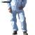 雷克兰 EWP428B 派瑞郎系列阻燃防尘防喷溅连体服（带帽）蓝色 XXL码 1套【企业定制】