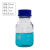 蓝盖试剂瓶 透明茶色蓝盖丝口瓶密封口瓶 螺纹口带刻度棕色玻璃瓶 蓝盖透明试剂瓶250ml
