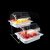 嘉宝日用双层自助餐食品展示架带盖蛋糕点心架水果托盘西餐摆台酒店餐具 白盘深6.5cm+翻盖+双层钢架
