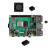 惠利得定制树莓派4代 Raspberry Pi 4B 冷却散热器风扇套装散热片铝座带背胶 25*25*13MM 分线5V/3V供电