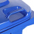 震迪塑料垃圾桶100L上海款分类标准(可回收)蓝色垃圾箱KT502带轮