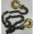 适用于拖车链条吊钩起重链条锰钢双钩铁链吊石材吊石头铁链链条吊 1吨2米 6MM链